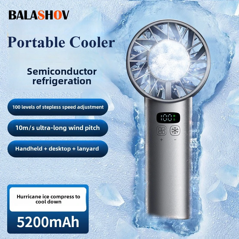 Outdoor Camping Fan - Ice compress high-speed cooling fan handheld