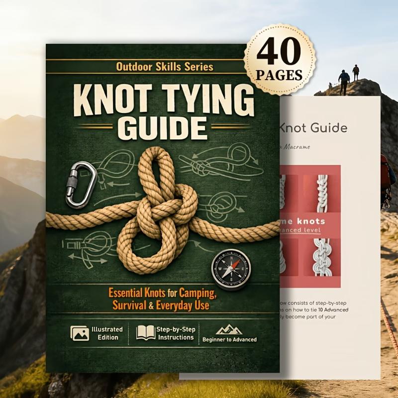 Outdoor Camping Adventures - Essential Knot Tying Guide Book 50