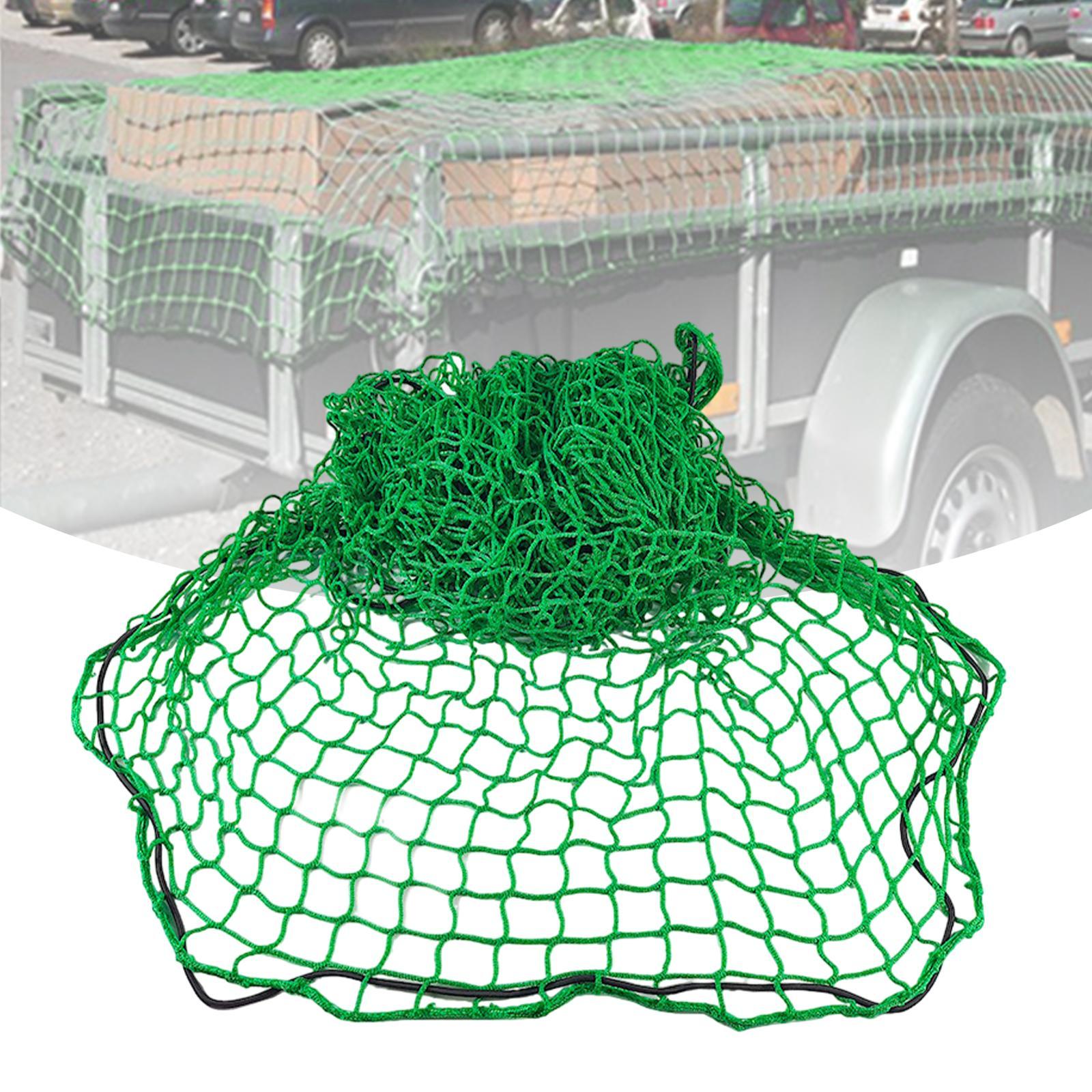 Outdoor Camping Van - Durable Nylon Trailer Cargo Net Green