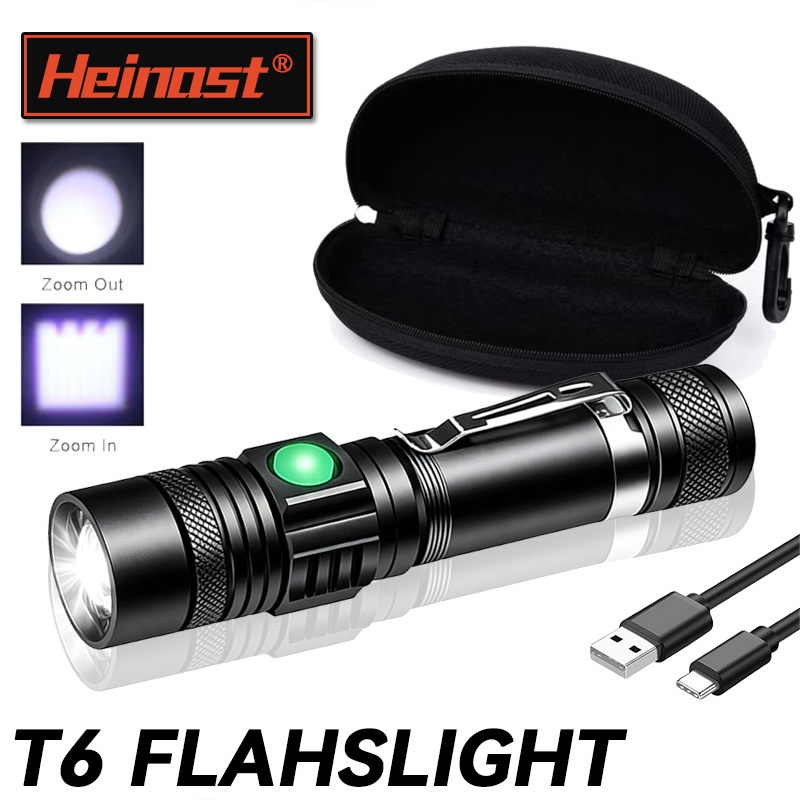 Outdoor Camping Adventures - T6 LED Rechargeable Flashlight,18650 Zoomable Torch,