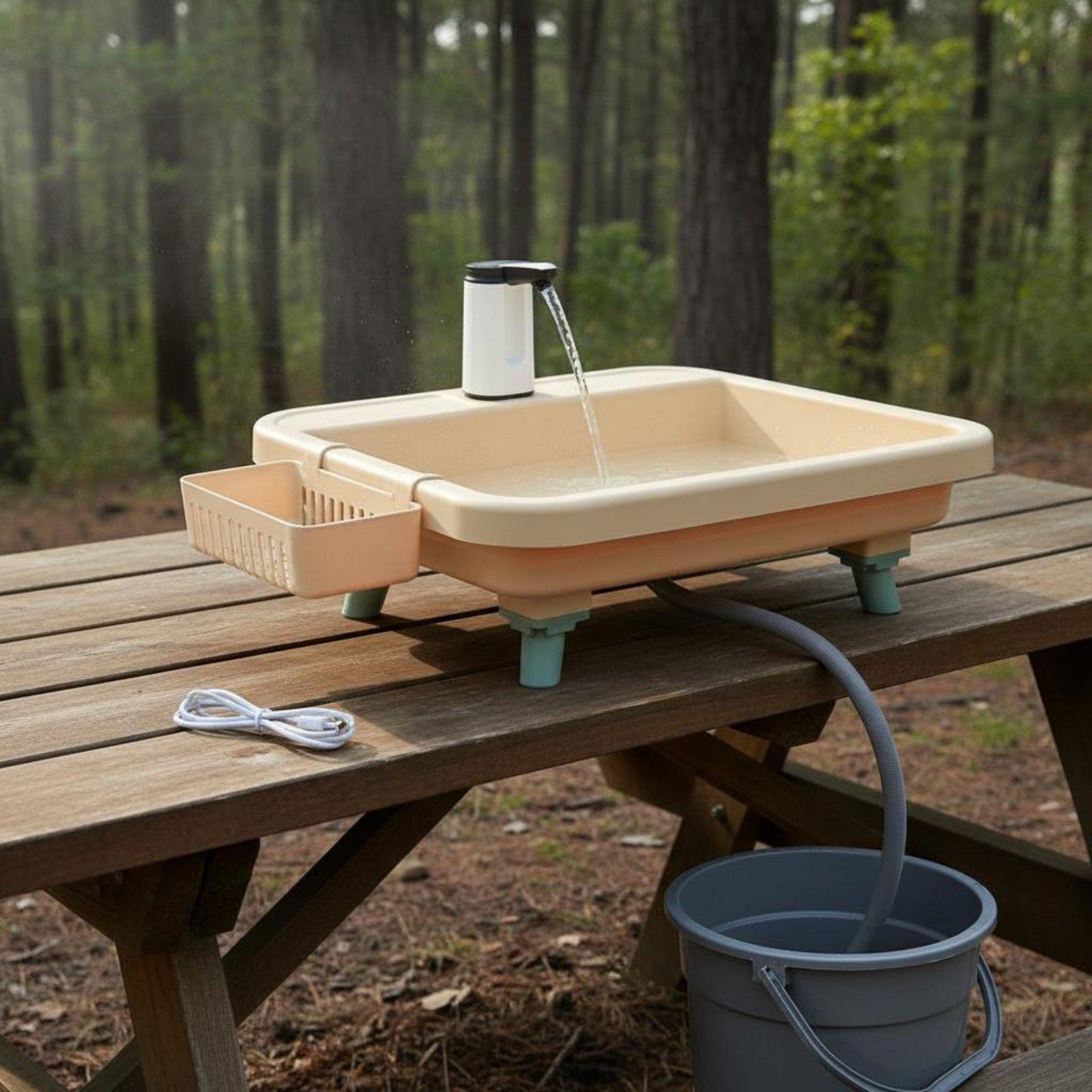Outdoor Camping Sink - Outdoor Camping Washbasin Portable Sink Electric