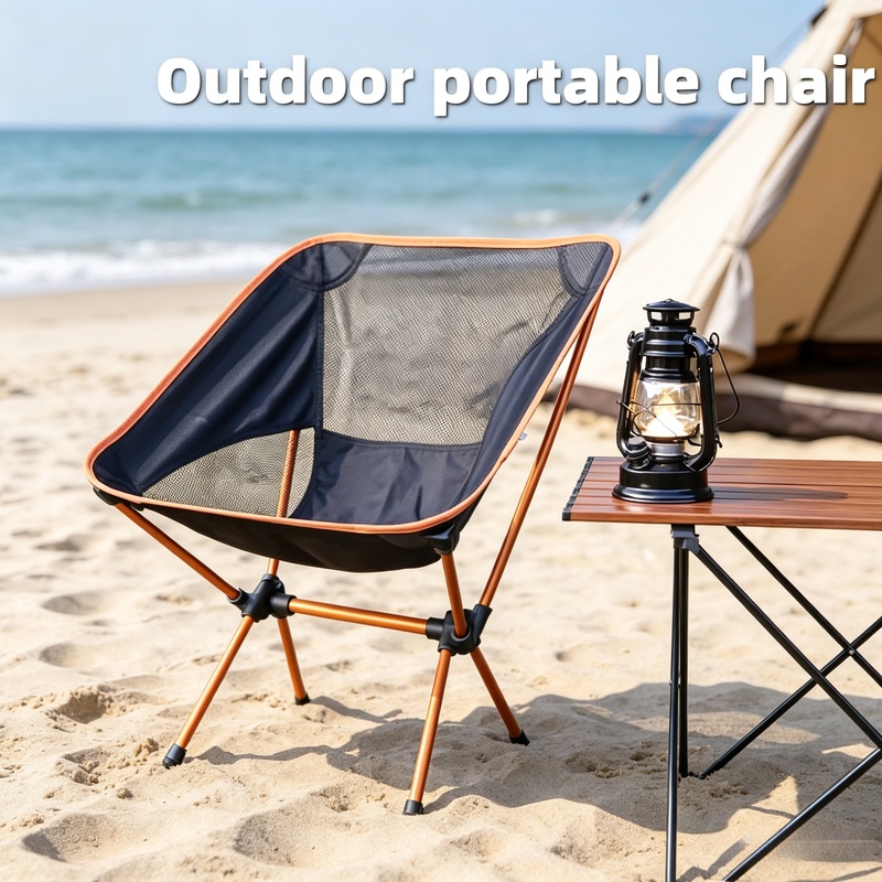 Outdoor Camping Loveseat - Ultra-light Aluminum Alloy Moon Chair Camping