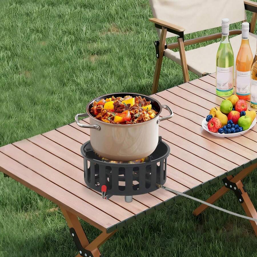 Outdoor Camping Gas Stove - Portable Camping Stove With 3 Adapters