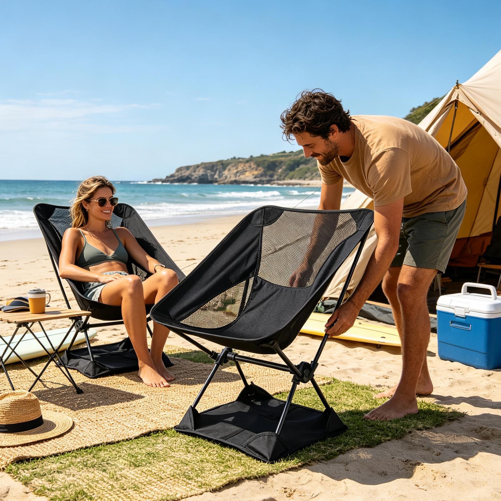 Outdoor Camping Sink - Oxford Cloth Anti-Sink Camp Chair Ground