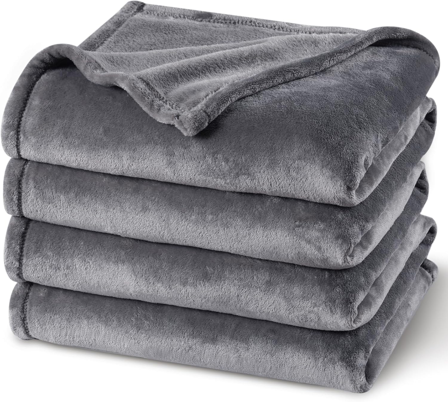 Outdoor Camping Movies - Fleece Blanket Grey Lightweight Blanket for