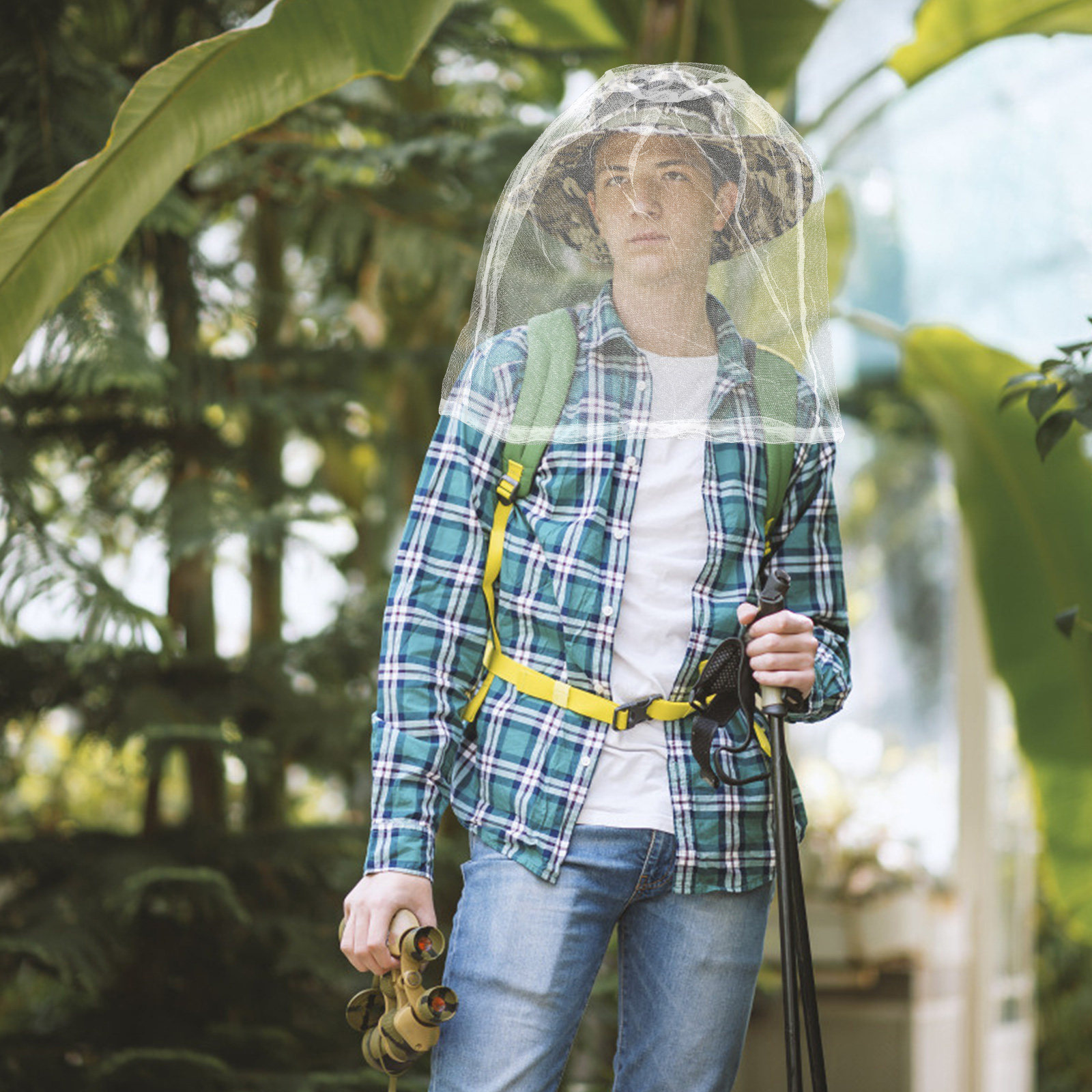 Outdoor Camping Mosquito Net - 2Pcs Anti Mosquito Head Nets Outdoor