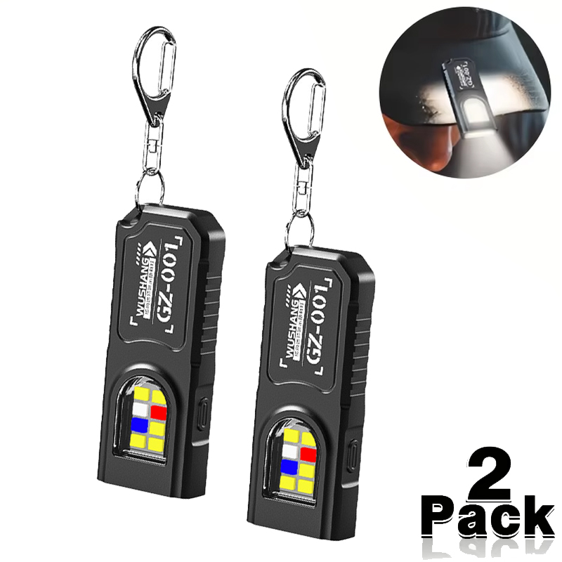 Outdoor Camping Lamp - Multifunctional Mini COB LED Keychain Flashlight