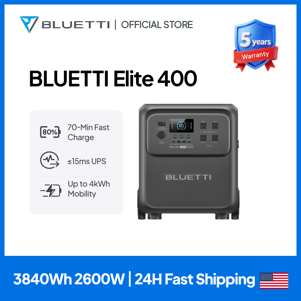 Outdoor Camping Van - BLUETTI Elite 400 2600W 3840Wh Ultra