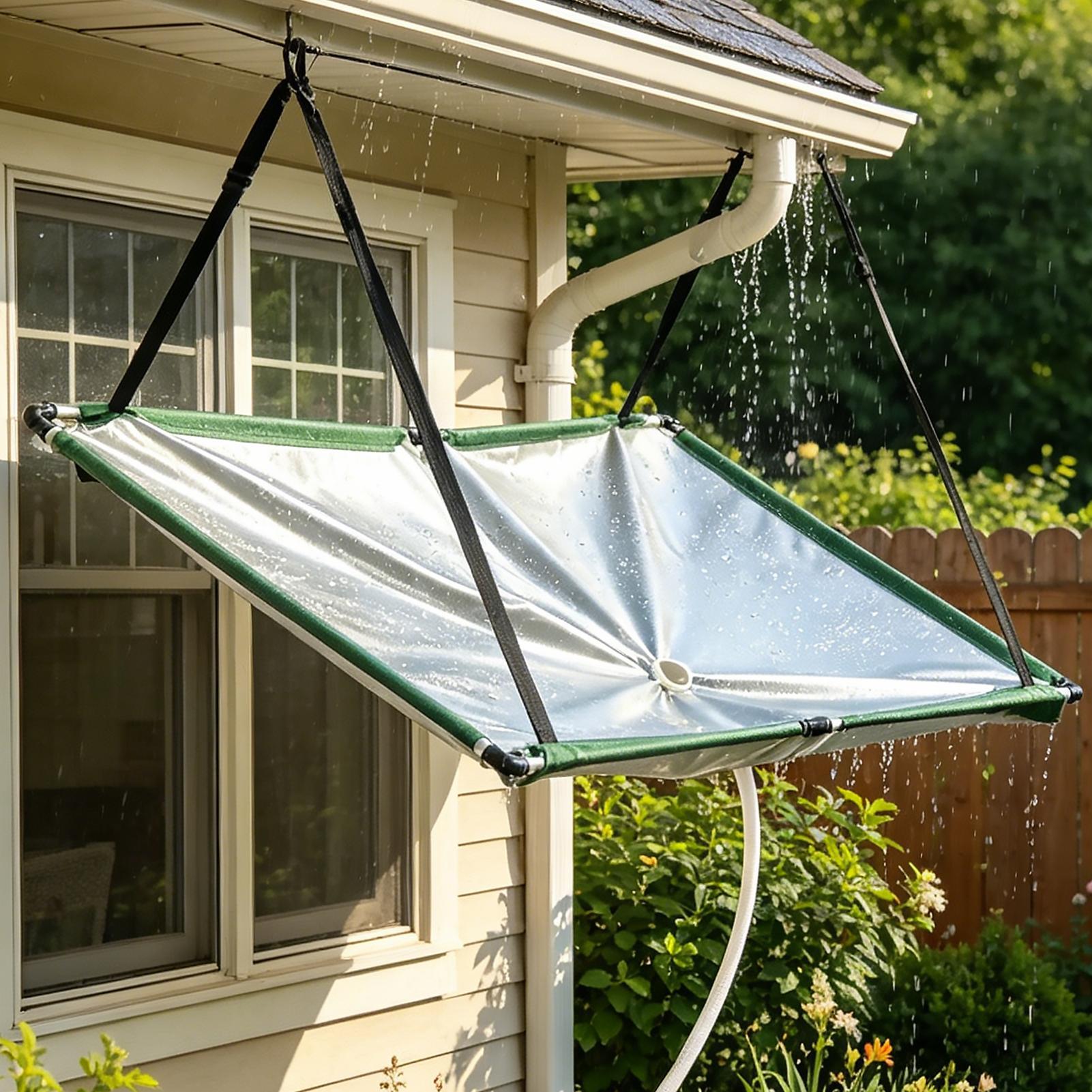 Outdoor Camping Water Filter - Water Harvester Cloth With Hose Rain