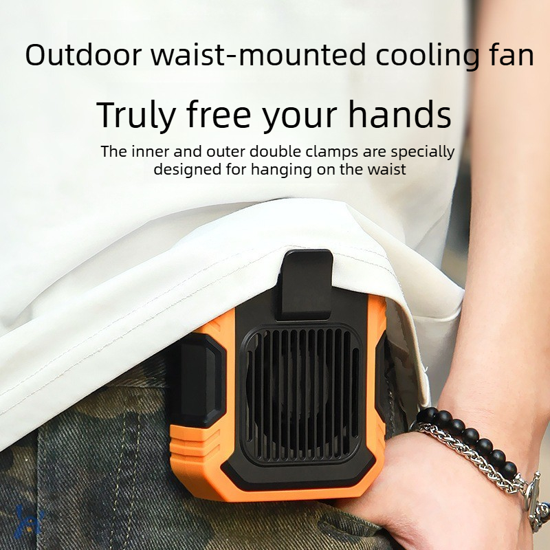 Outdoor Camping Misting Fan - Waist Mount Clip on Fan USB
