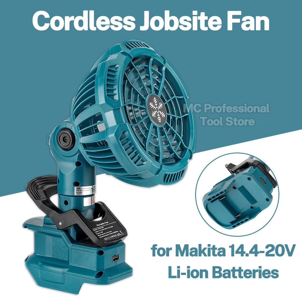 Outdoor Camping Misting Fan - Portable Clip on Fan for Makita