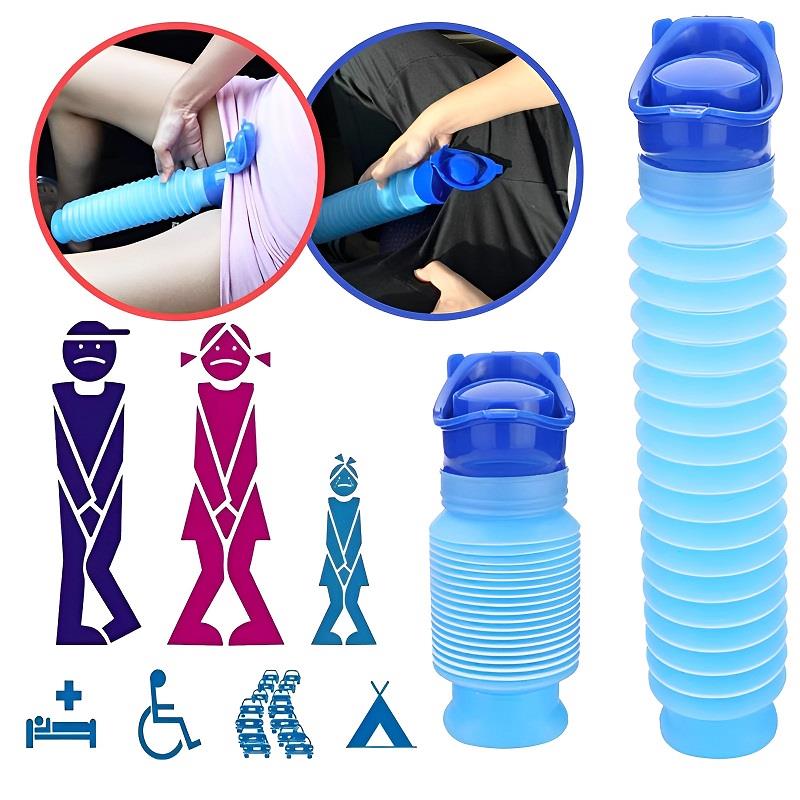 Outdoor Camping Urinal - 750ML Portable Standing Pee Bottle Shrinkable