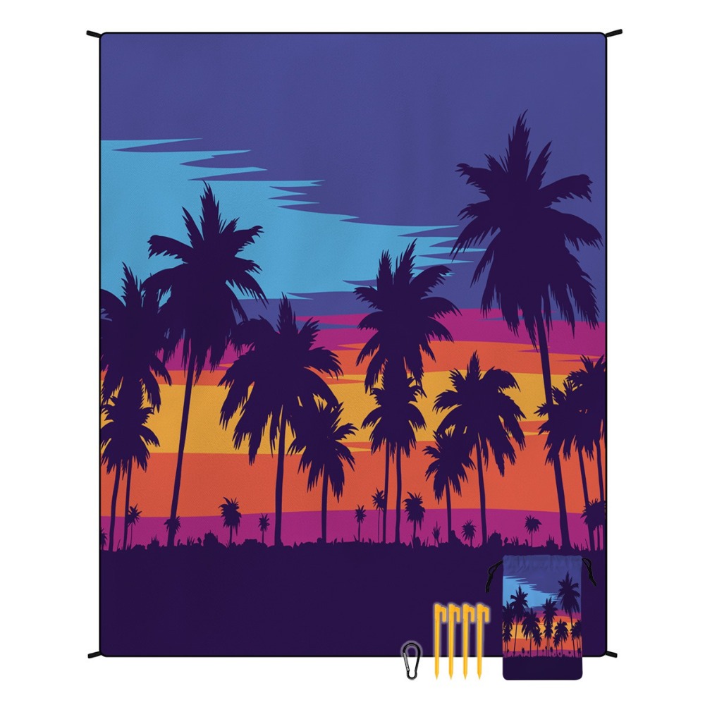 Camp Towel Microfiber - Palm Tree Beach Towel 71x86.6in Sheet