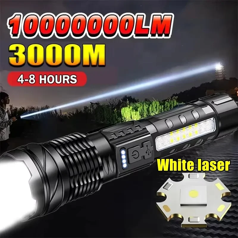 Outdoor Camping Lamp - Powerful LED Flashlight Battery Display USB