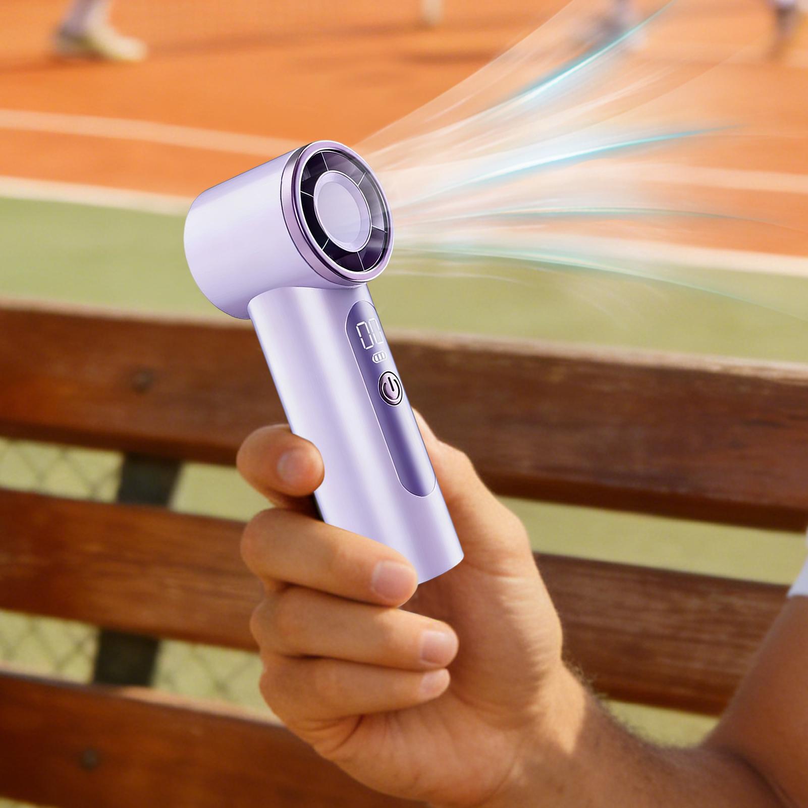 USB Rechargeable Mini Handheld - Outdoor Camping Misting Fan recension och pris