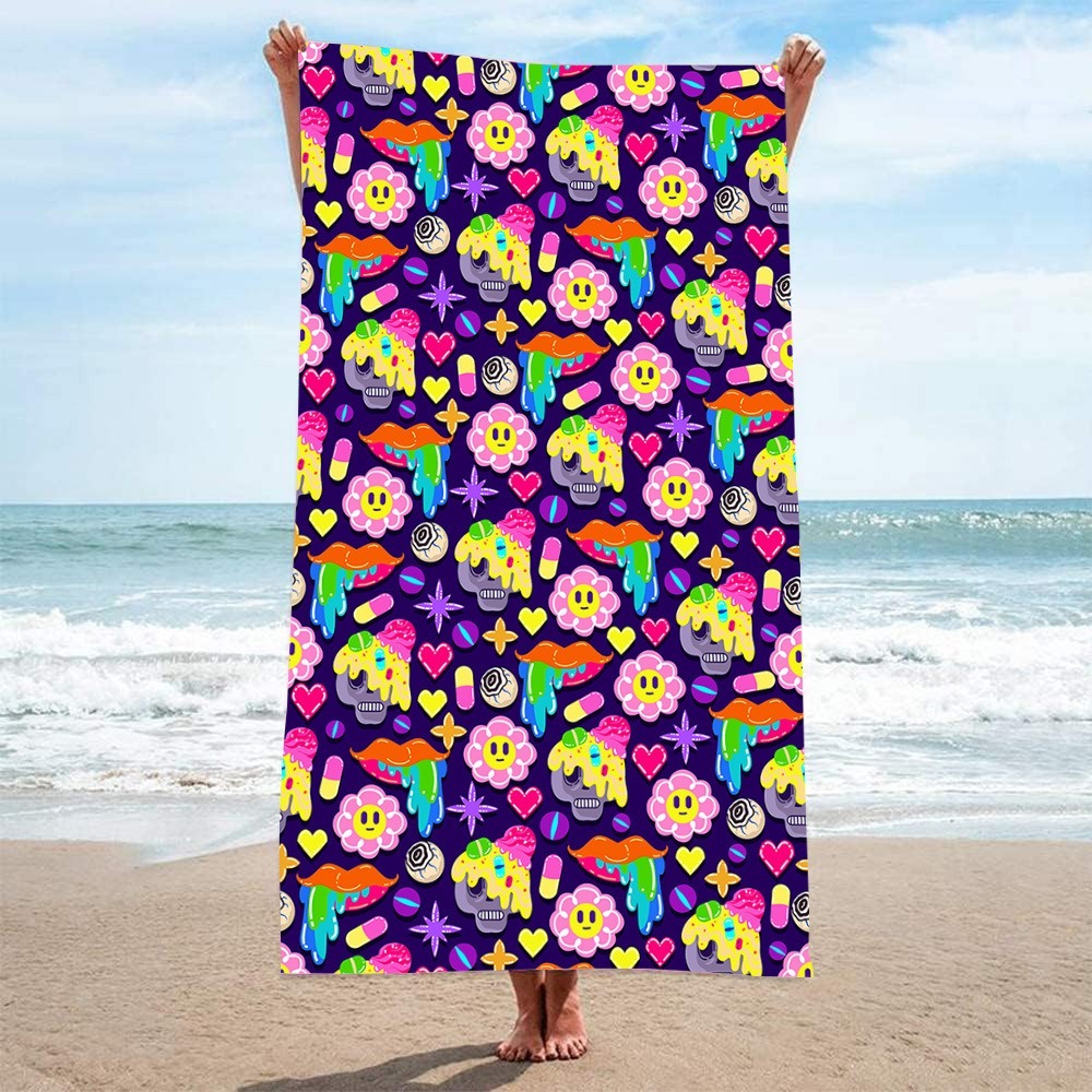 Abstract Beach Towel 70x140CM  - Camp Towel Microfiber recension och pris