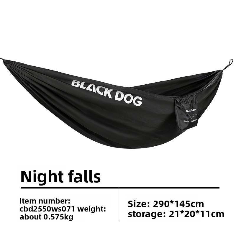 Black Dog Solid Color Parachut - Outdoor Camping Hammock recension och pris
