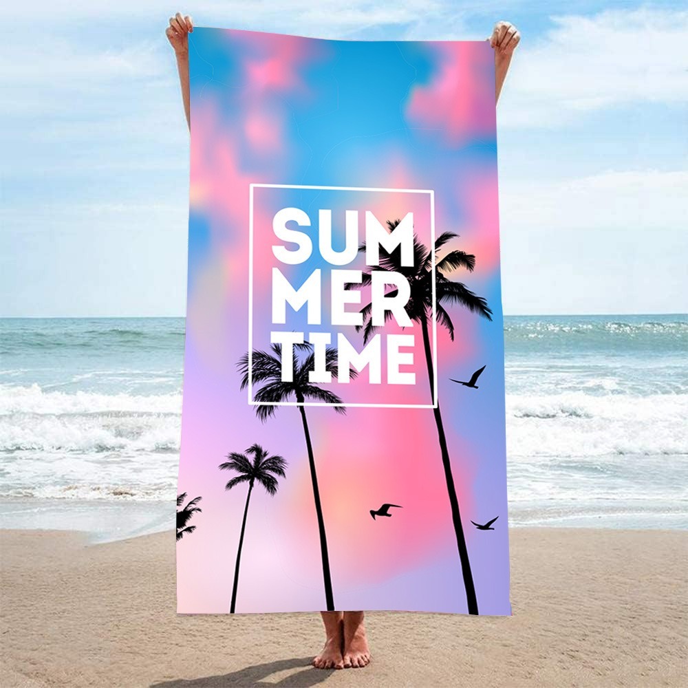 Letter Palm Tree Beach Towel 1 - Camp Towel Microfiber recension och pris