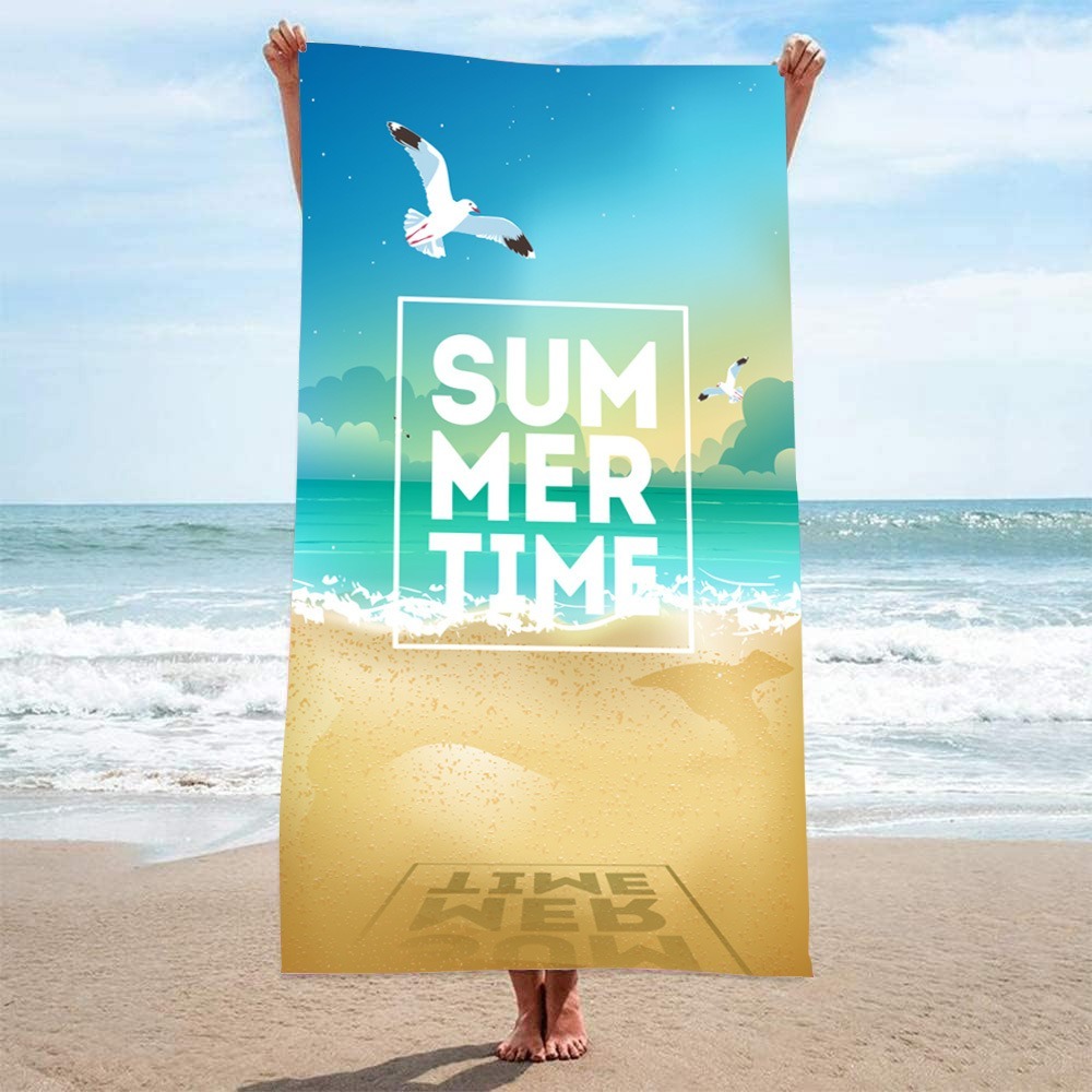 Letter Palm Tree Beach Towel 1 - Camp Towel Microfiber recension och pris