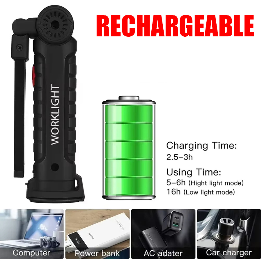 Portable LED Flashlight with M - Outdoor Camping Lamp recension och pris