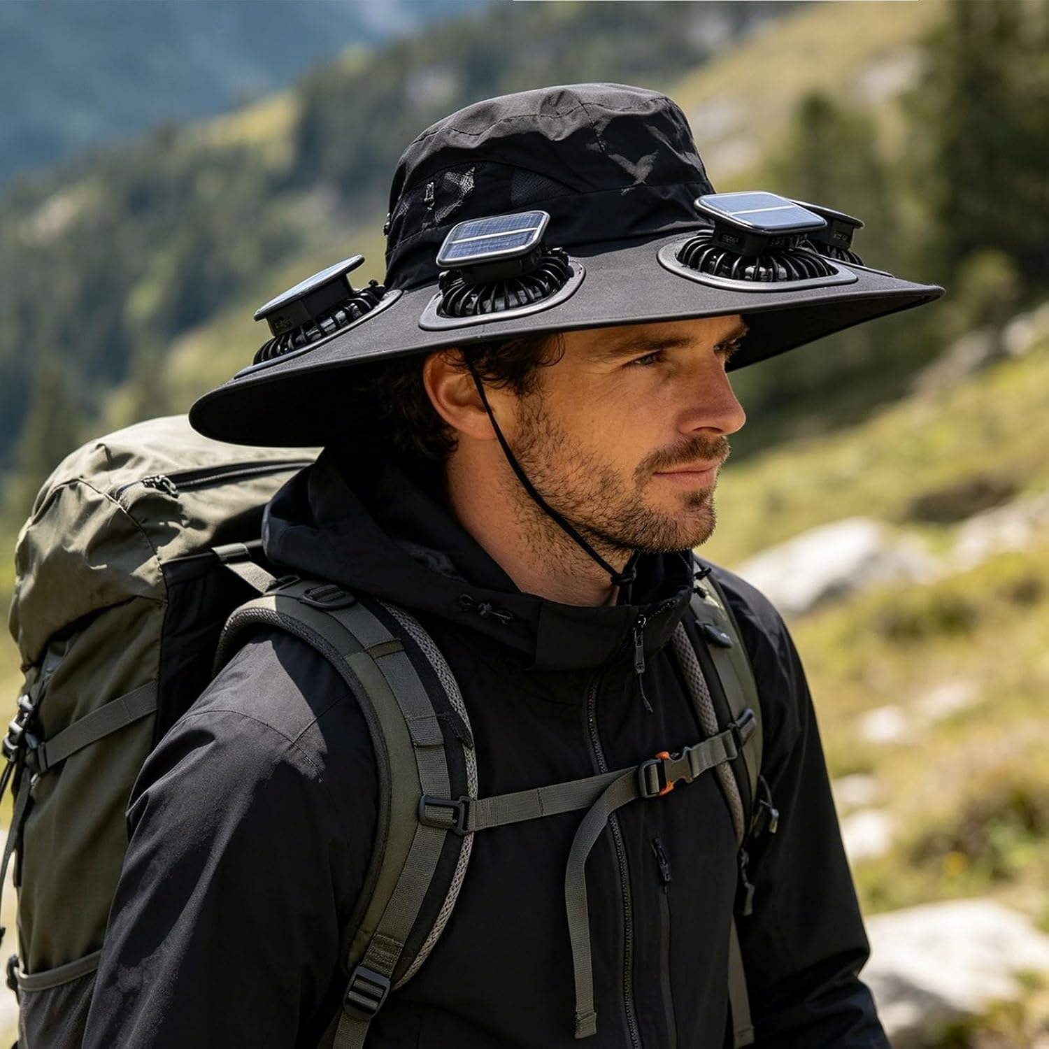 Hot 6 Fans Solar Fan Hat Breat - Outdoor Camping Fan recension och pris