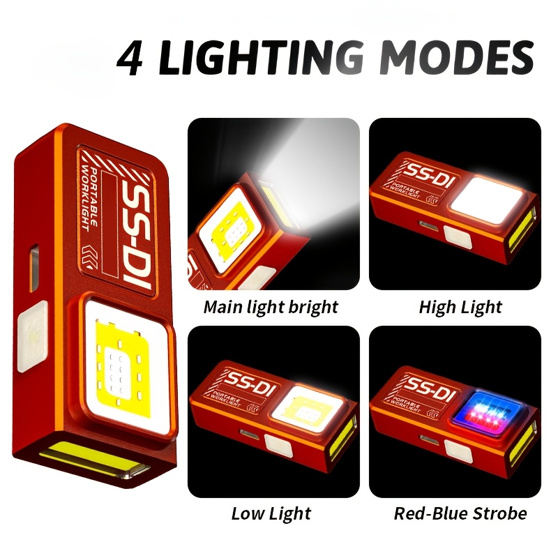 Powerful Mini COB LED Keychain - Outdoor Camping Adventure Lamp recension och pris