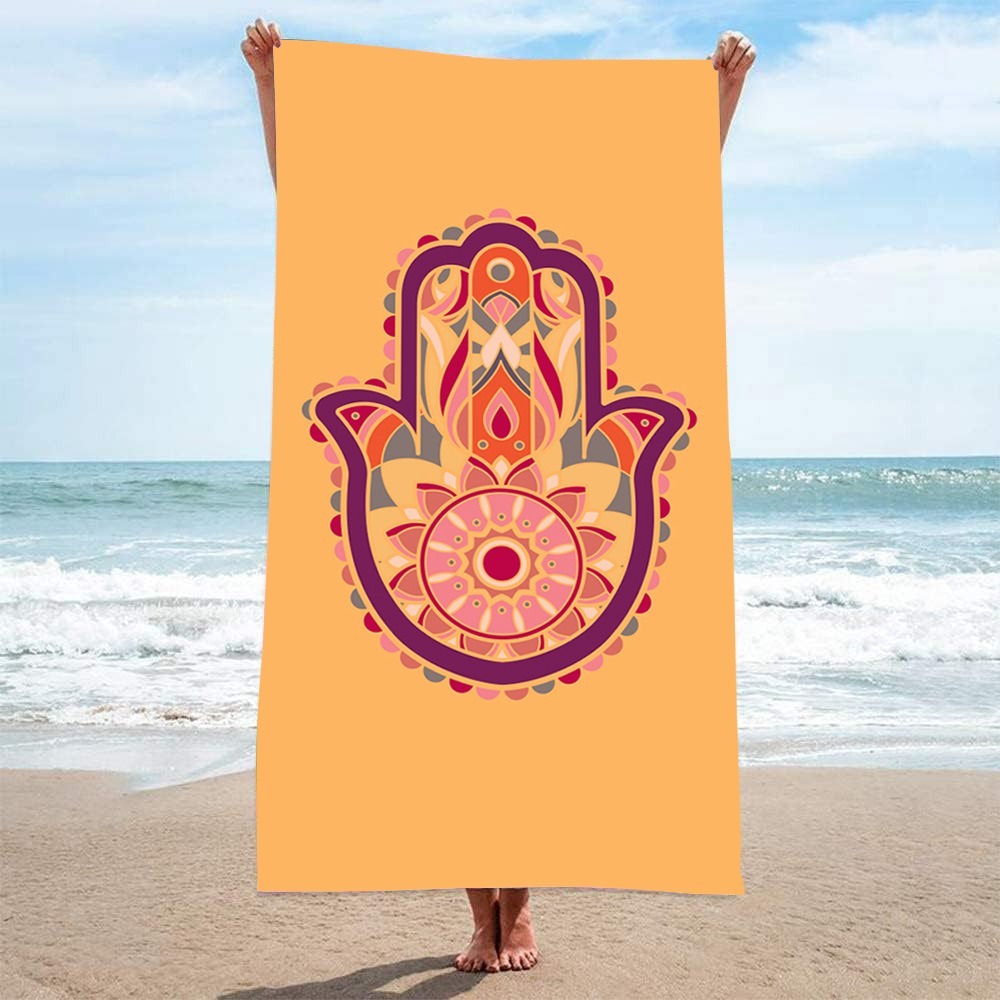 HAMSA Pattern Beach Towel27x55 - Camp Towel Microfiber recension och pris