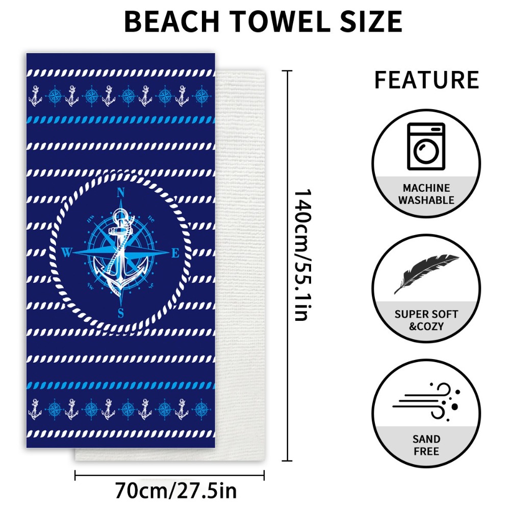 HAMSA Pattern Beach Towel27x55 - Camp Towel Microfiber recension och pris