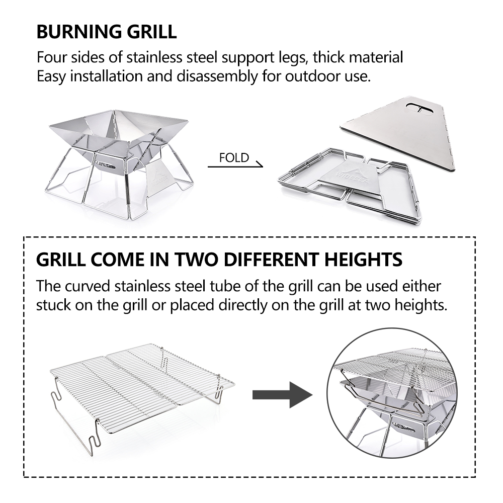 Widesea Windproof Wood-Burning - Outdoor Camping Sink recension och pris