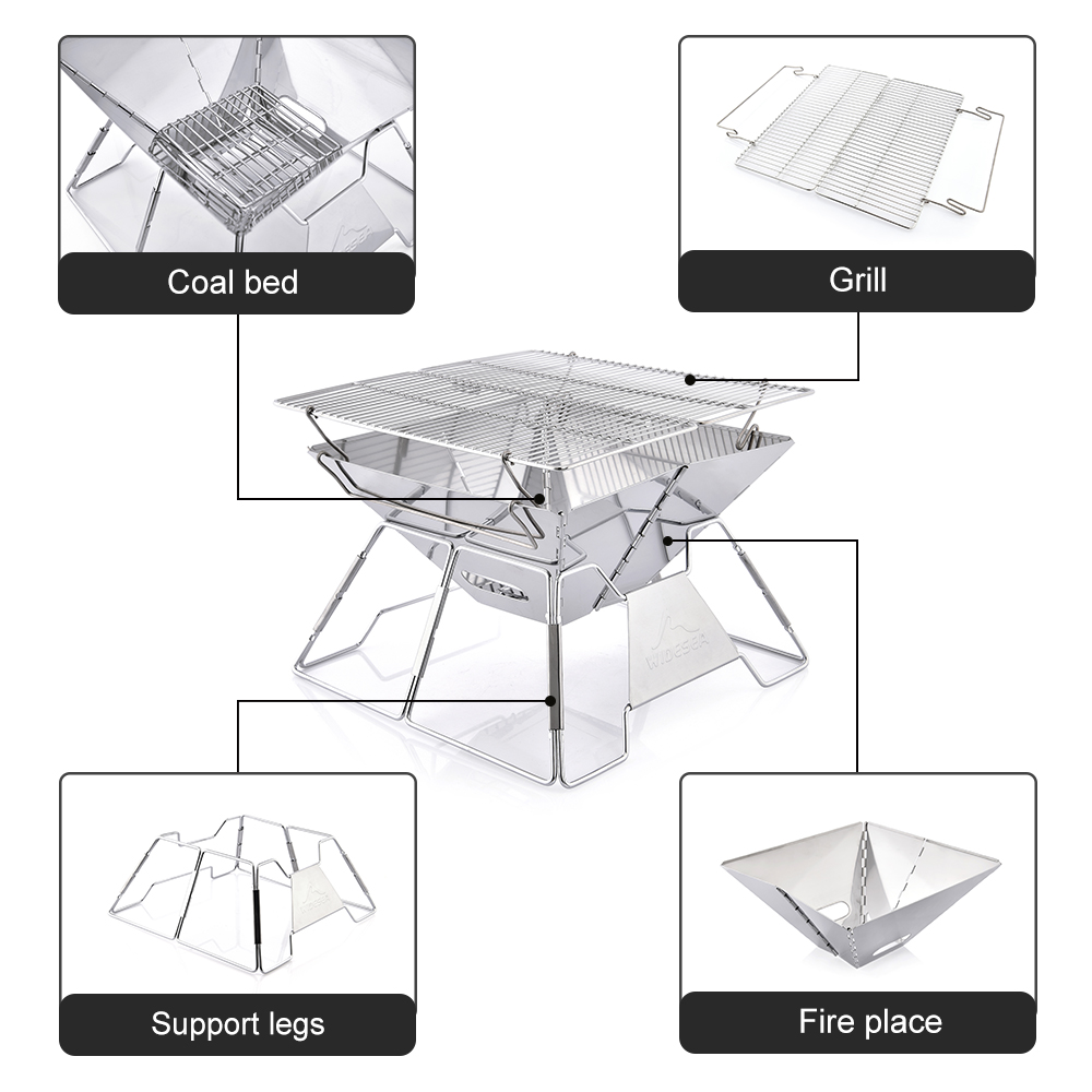 Widesea Windproof Wood-Burning - Outdoor Camping Sink recension och pris