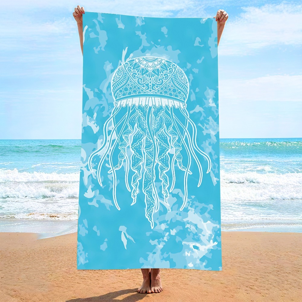 27.5x55inch Blue Ocean Jellyfi - Camp Towel Microfiber recension och pris