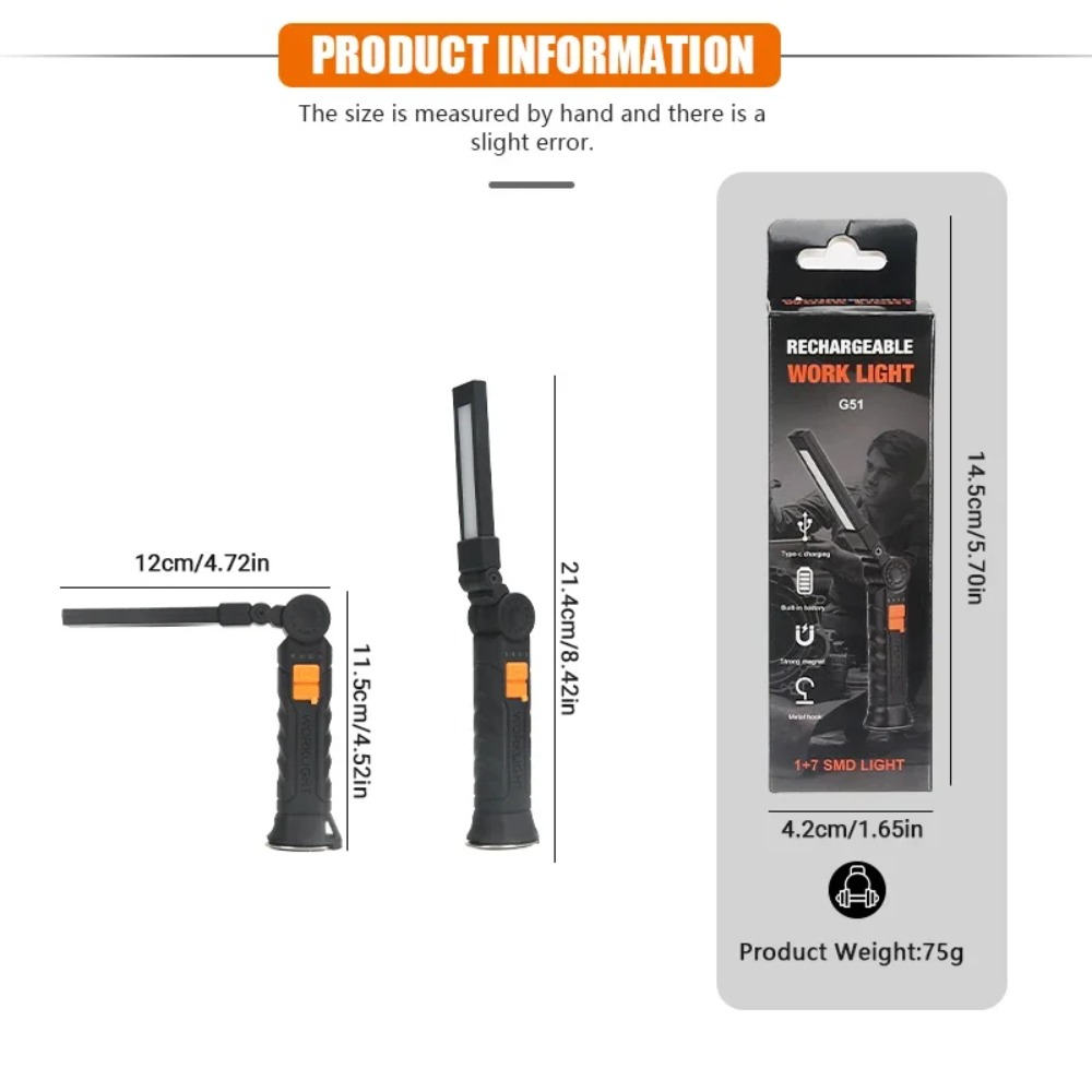 Portable COB LED Flashlight US - Outdoor Camping Lamp recension och pris