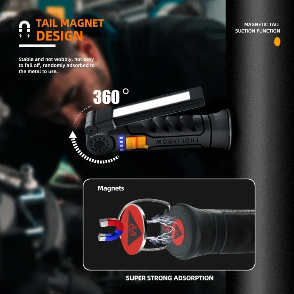 Portable COB LED Flashlight US - Outdoor Camping Lamp recension och pris