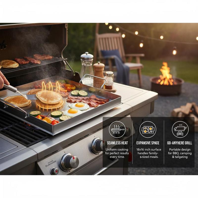 Universal Flat Top Griddle 18x - Kitchen Outdoor Camping recension och pris
