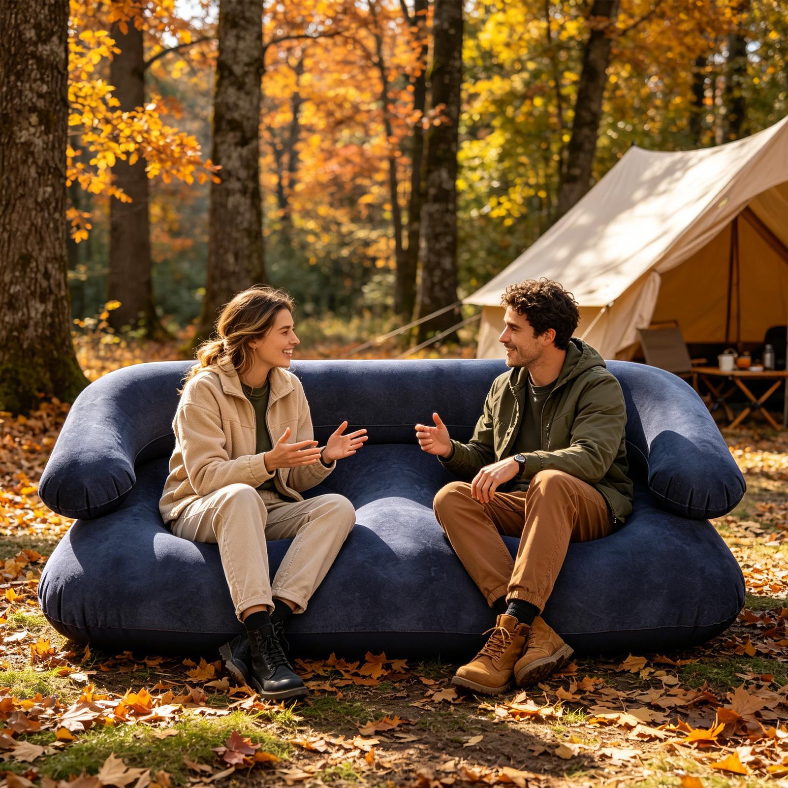 Double Inflatable Air Sofa Two - Outdoor Camping Couch recension och pris
