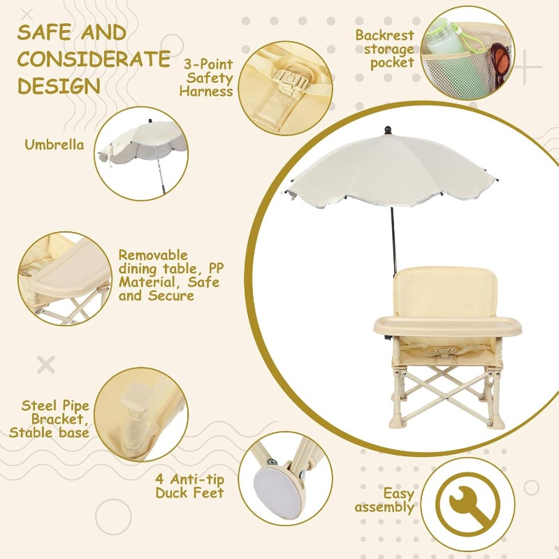 Baby Outdoor Beach Chair with  - Outdoor Camping Loveseat recension och pris