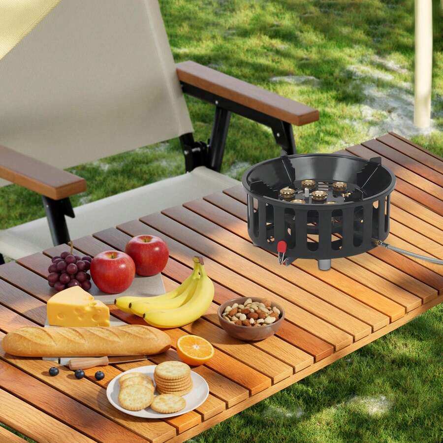 Portable Camping Stove With 3  - Outdoor Camping Gas Stove recension och pris