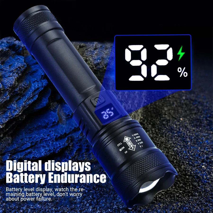 9900LM Powerful LED Flashlight - Outdoor Camping Adventure Lamp recension och pris