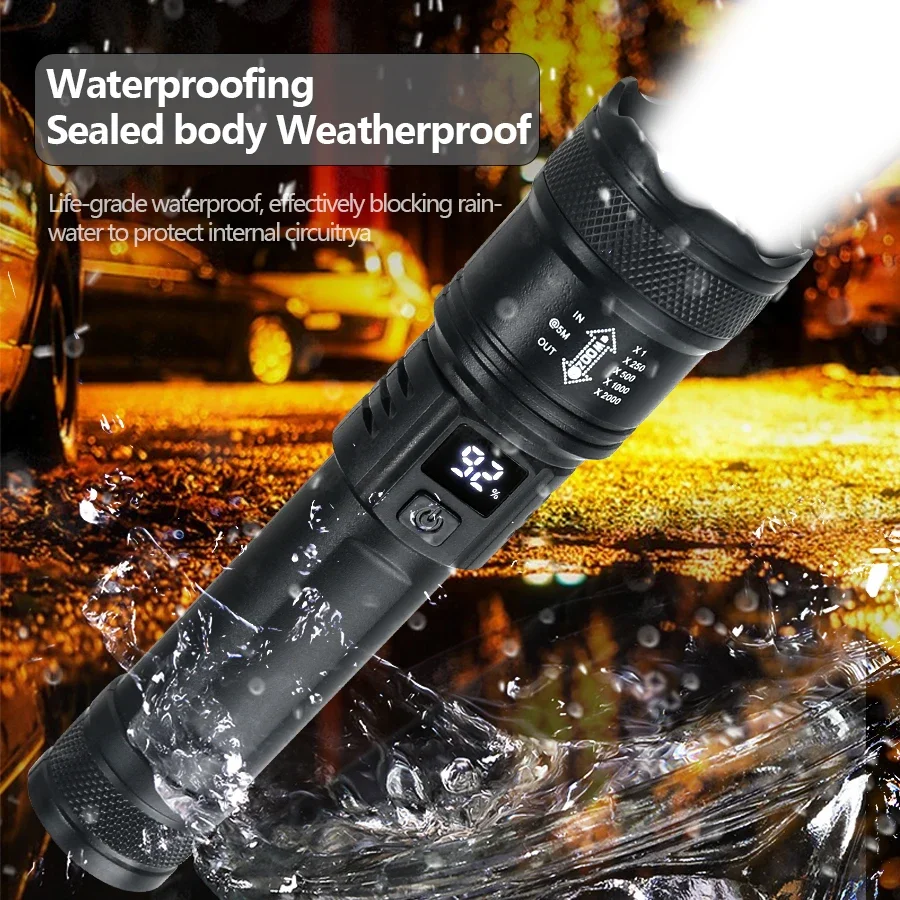 9900LM Powerful LED Flashlight - Outdoor Camping Adventure Lamp recension och pris