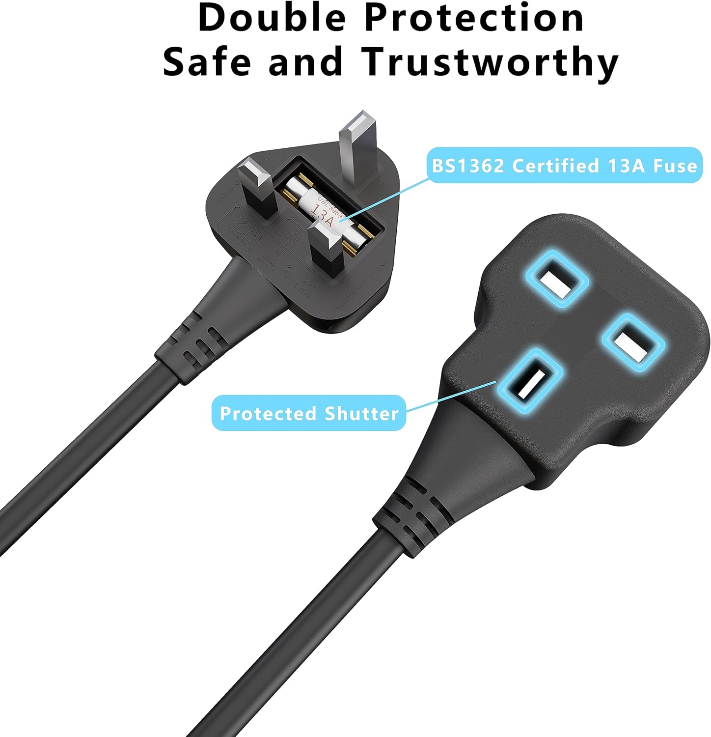 3pcs 13A 3 Plug UK Singapore M - Outdoor Camping In Singapore recension och pris