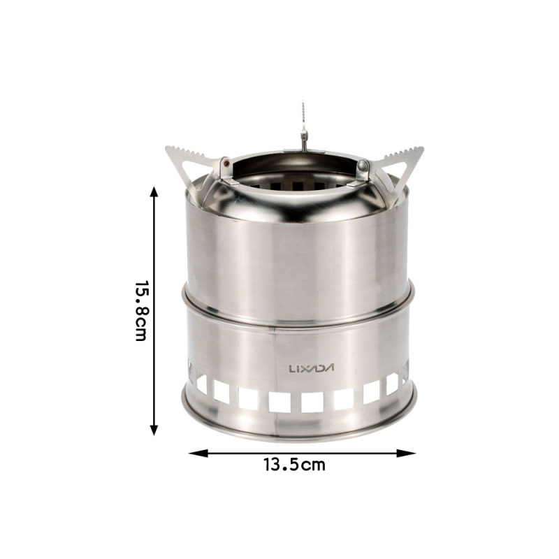 Lixada Stainless Steel Wood St - Outdoor Camping Sink recension och pris