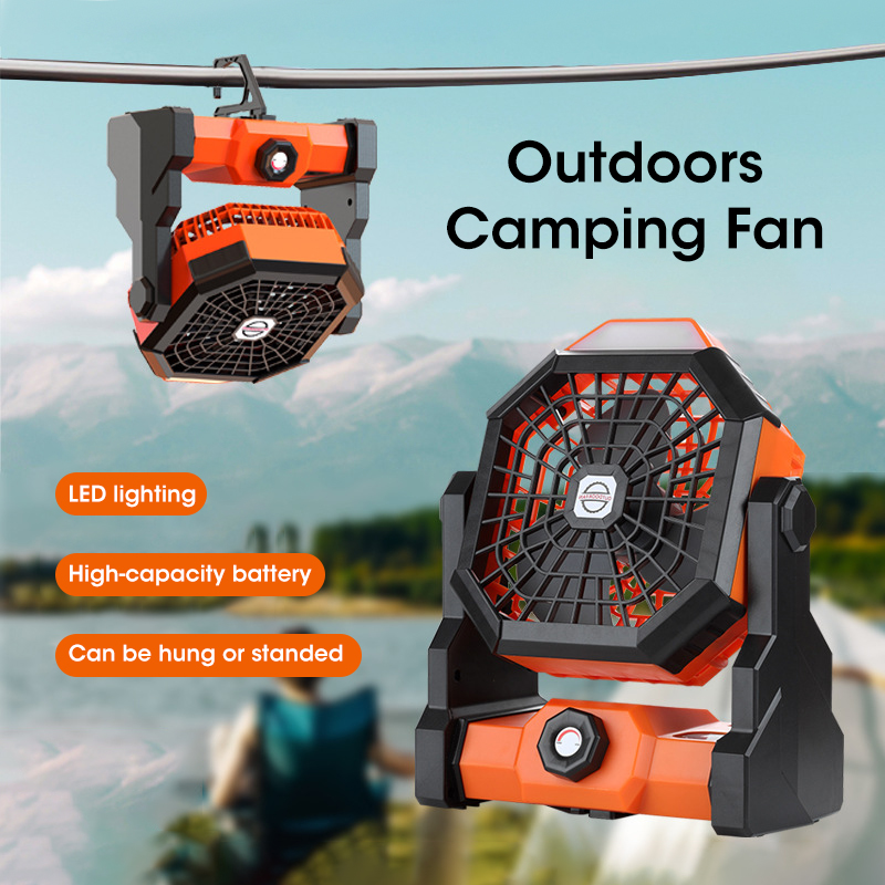 10000mAh Camping Fan with LED  - Outdoor Camping Fan recension och pris