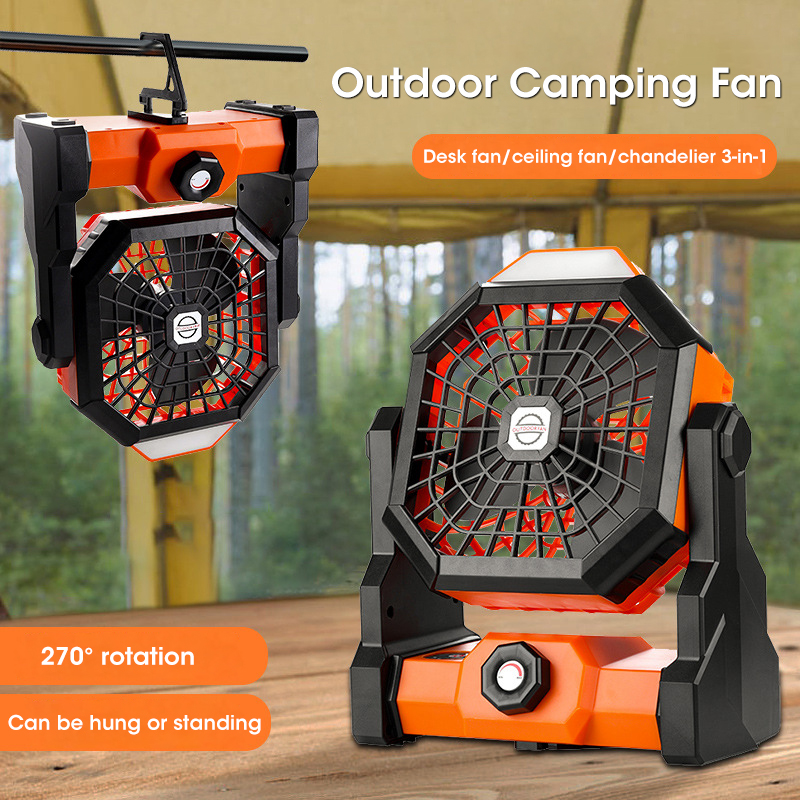 10000mAh Camping Fan with LED  - Outdoor Camping Fan recension och pris