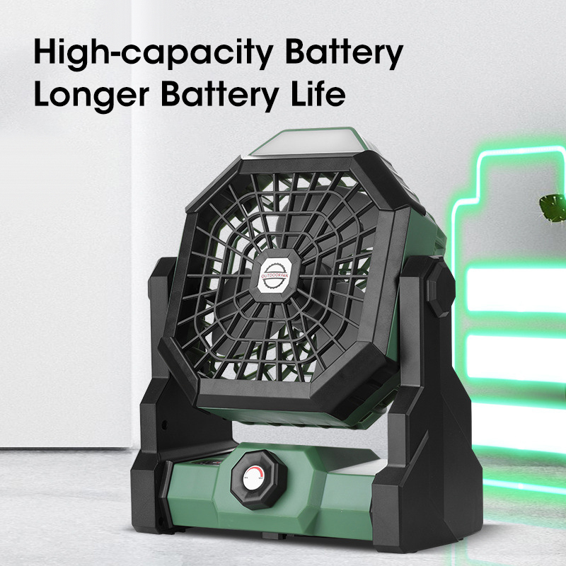 10000mAh Camping Fan with LED  - Outdoor Camping Fan recension och pris