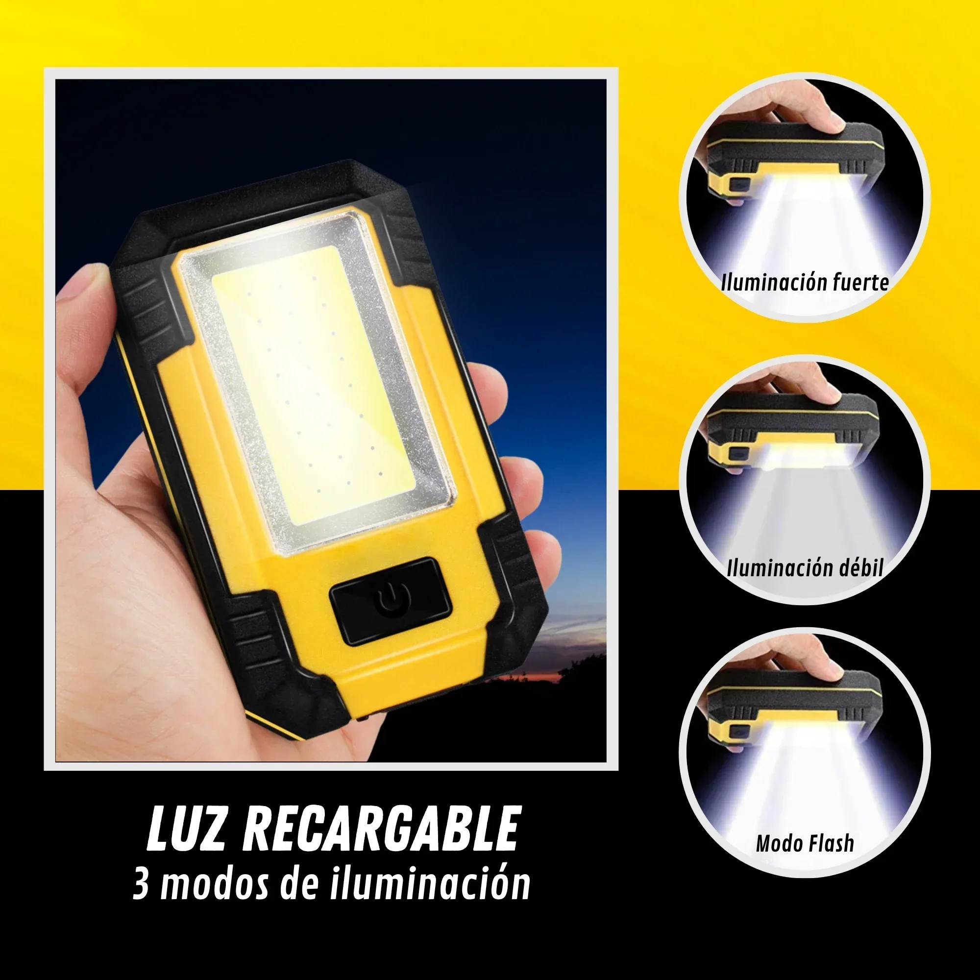 4000MaH Rechargeable Work Ligh - Outdoor Camping Adventure Lamp recension och pris