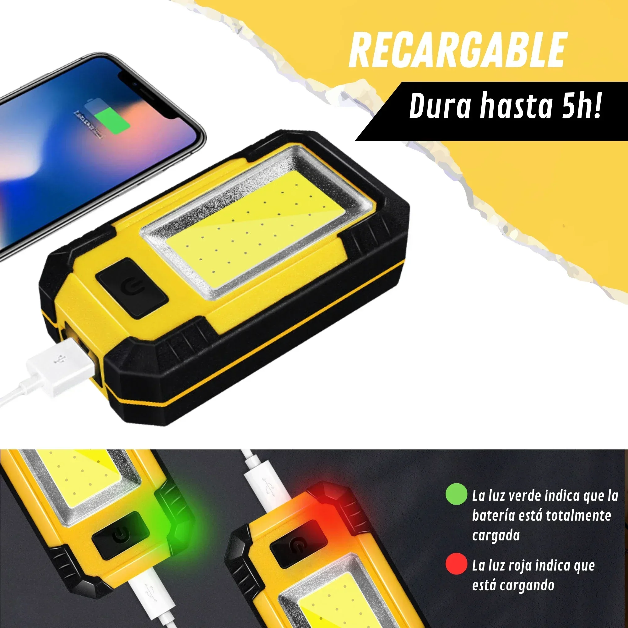 4000MaH Rechargeable Work Ligh - Outdoor Camping Adventure Lamp recension och pris
