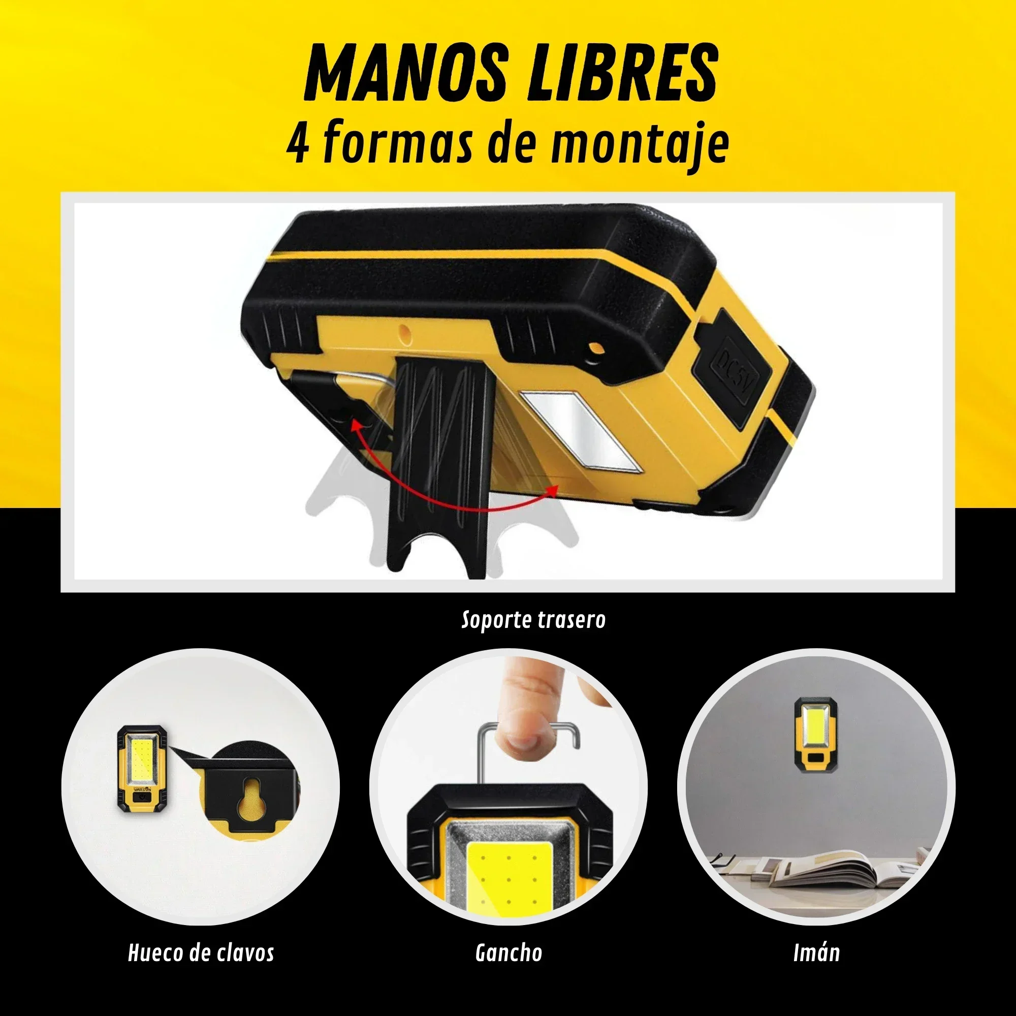 4000MaH Rechargeable Work Ligh - Outdoor Camping Adventure Lamp recension och pris