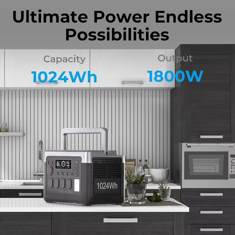 EU USA Warehouse 1800W 1024Wh  - Outdoor Camping Usa recension och pris
