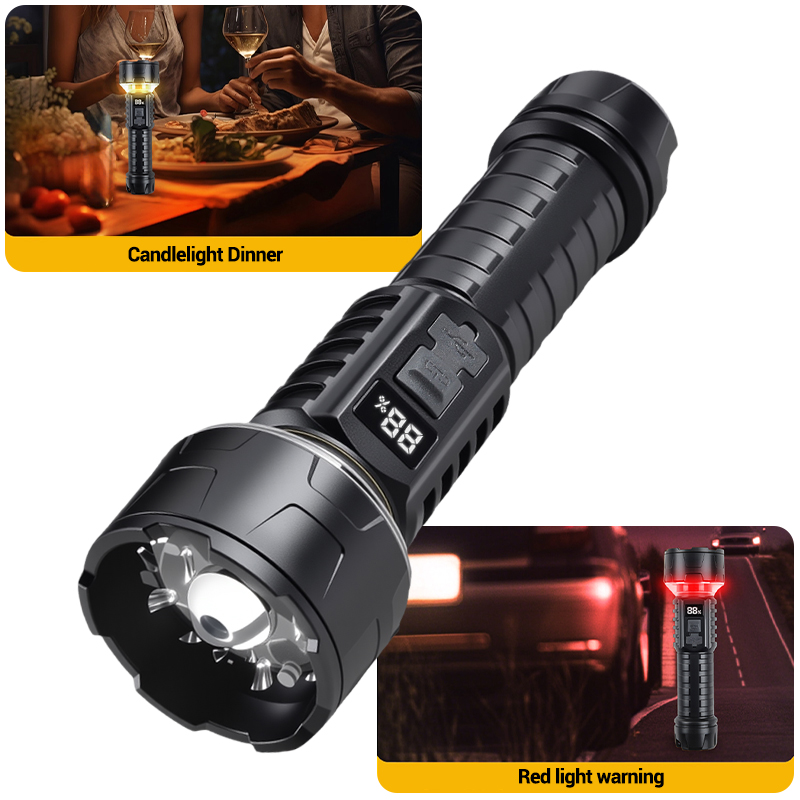 COB LED Flashlight Rechargeabl - Outdoor Camping Lamp recension och pris