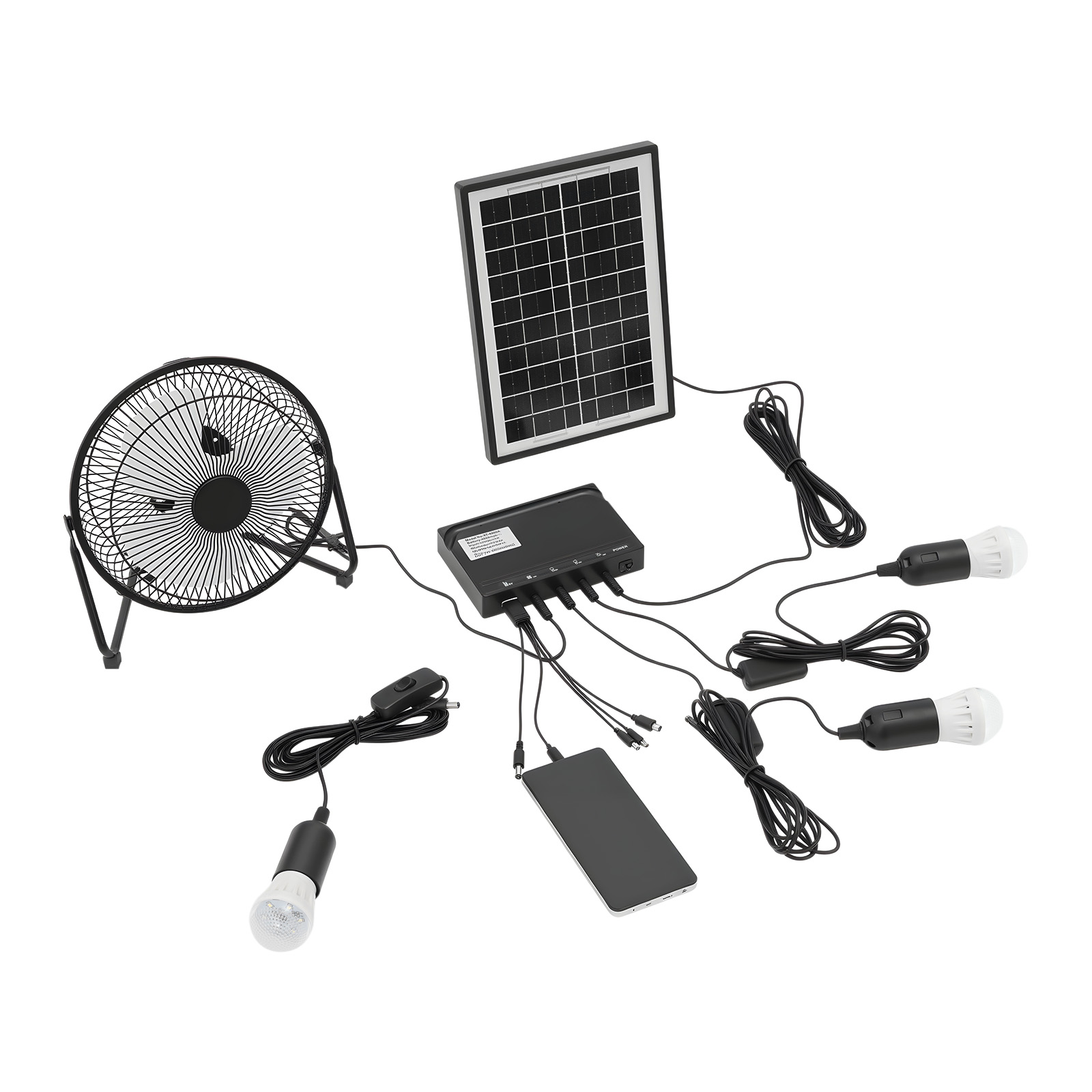 100-240V Solar Fan And Lamp Ki - Camping Solar Lantern recension och pris